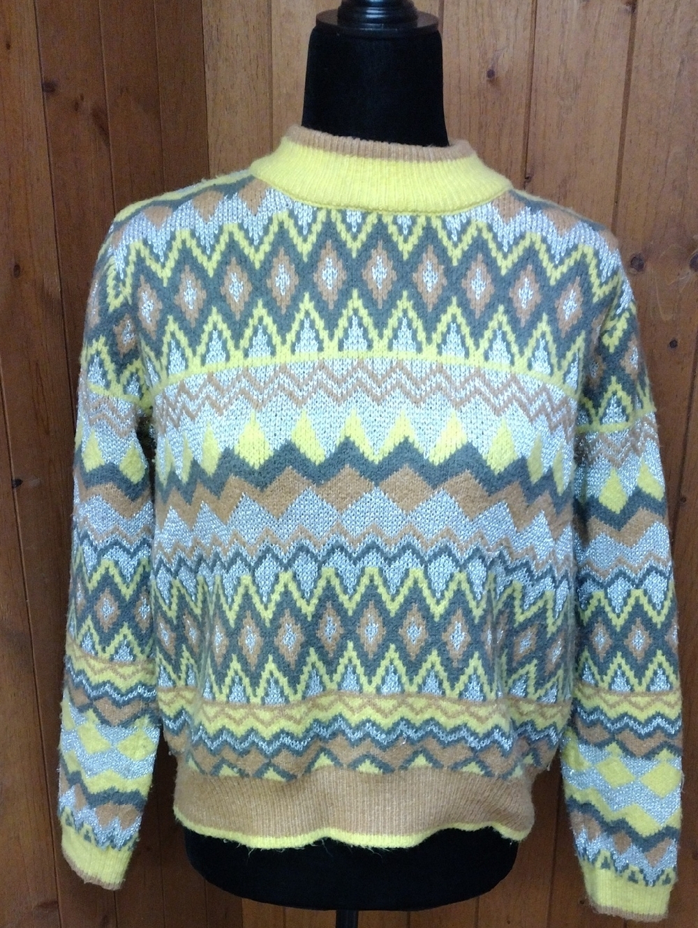 Marc New York Yellow,  Patterned Women’s Sweater